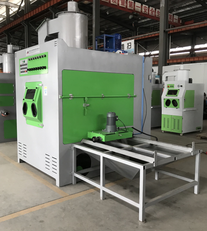 （非標(biāo)準(zhǔn)型）推車轉(zhuǎn)臺式手動噴砂機(jī)