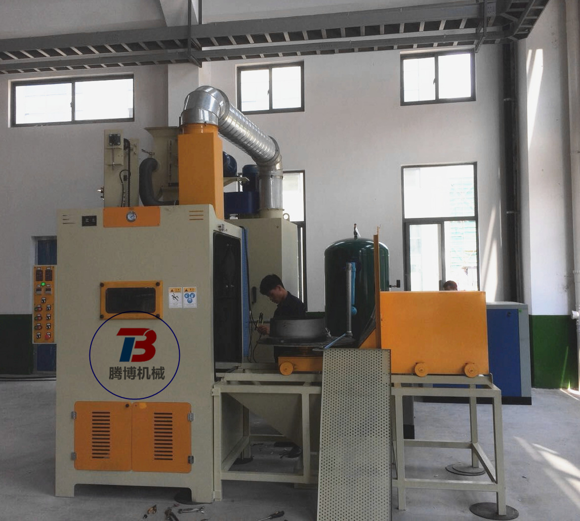 數(shù)控行程升降加壓式轉(zhuǎn)臺自動噴砂機(jī)，高強(qiáng)度噴丸機(jī)