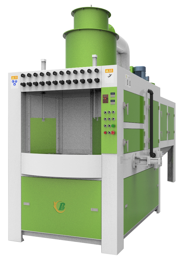 電飯鍋轉(zhuǎn)盤式自動噴砂機(jī)，炊具件自動噴砂機(jī)